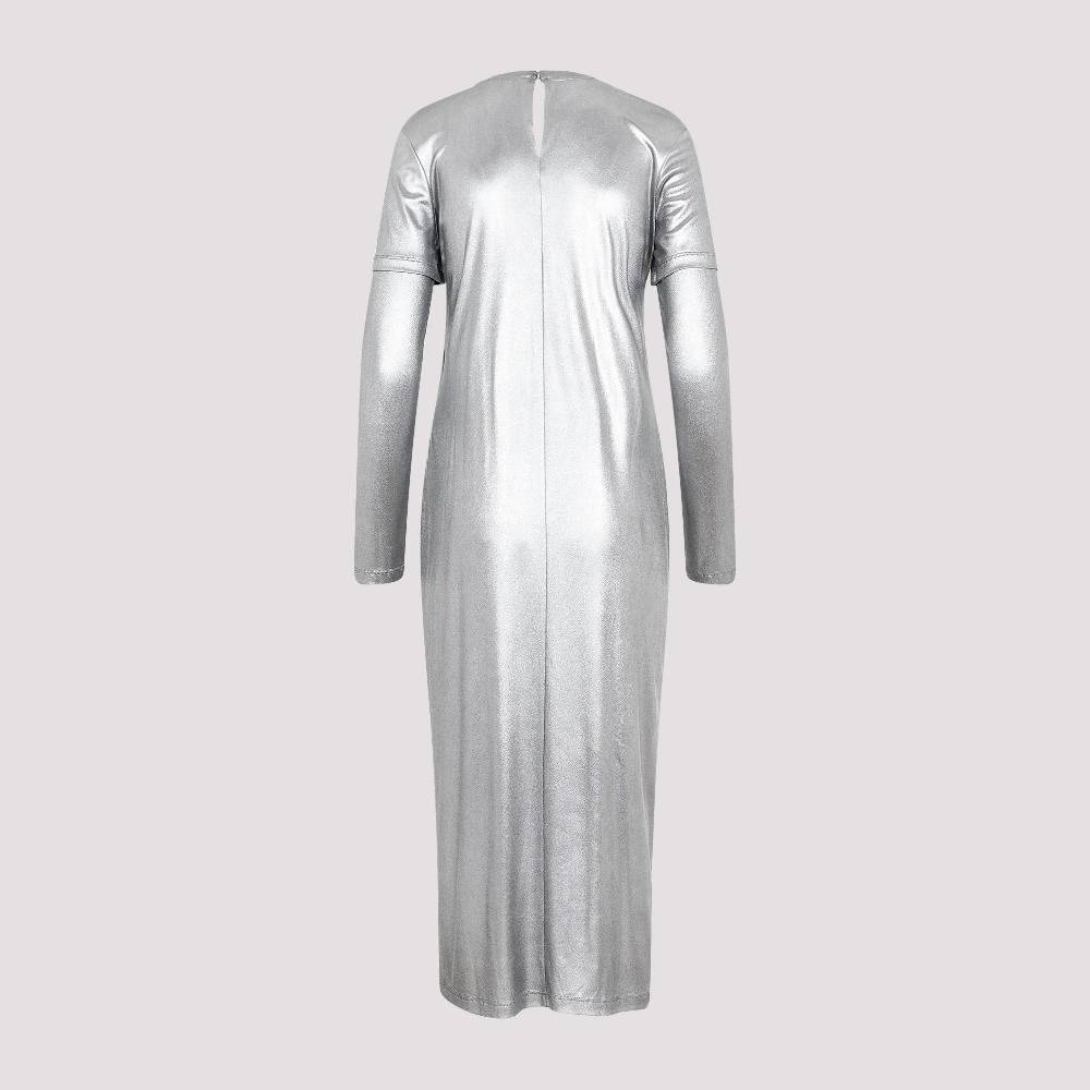 LOEWE  Abito Drappeggiato Argento Metallizzato Loewe - Tessuto Tecnico Misto Offerta