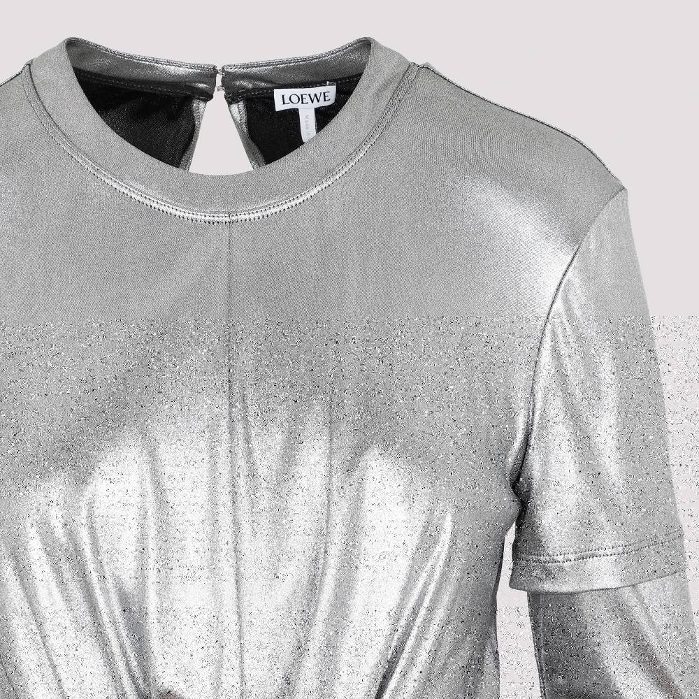 LOEWE  Abito Drappeggiato Argento Metallizzato Loewe - Tessuto Tecnico Misto Offerta