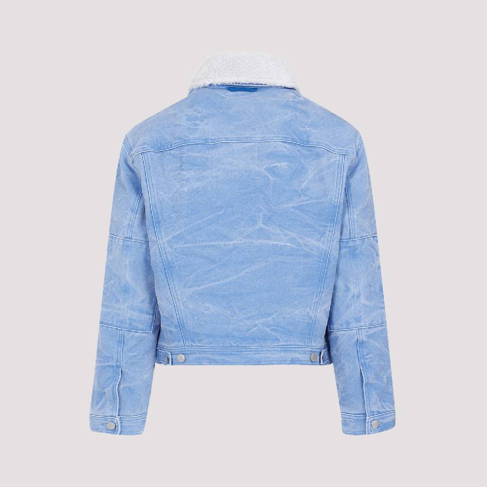 ACNE STUDIOS  Giacca di Cotone Blu Acne Studios con Collo Rimovibile Saldi