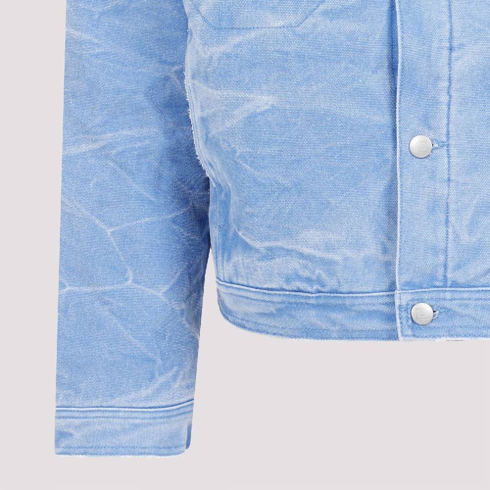 ACNE STUDIOS  Giacca di Cotone Blu Acne Studios con Collo Rimovibile Saldi