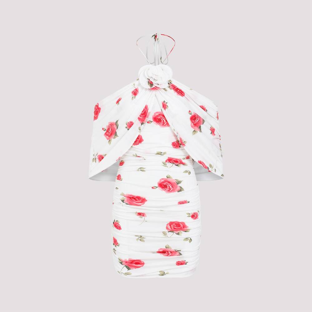 MAGDA BUTRYM  Mini Abito Bianco Crema con Rose di MAGDA BUTRYM Vendita Economica