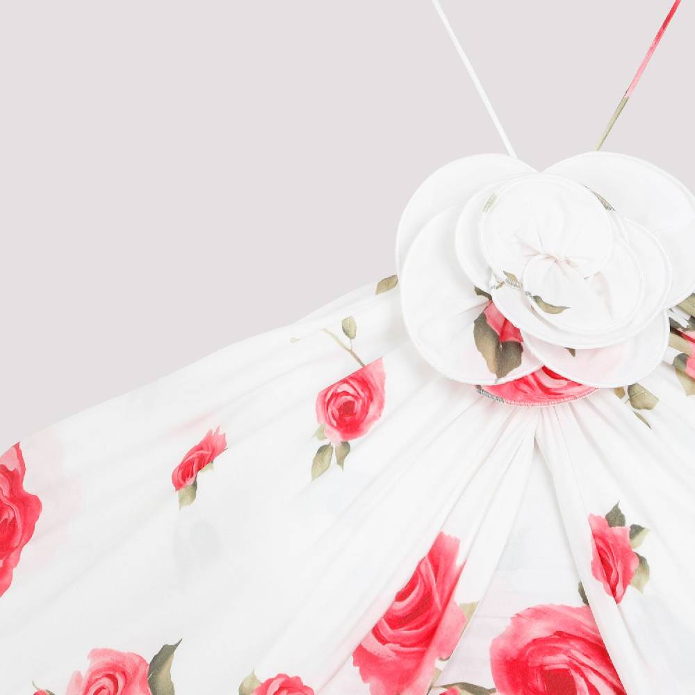 MAGDA BUTRYM  Mini Abito Bianco Crema con Rose di MAGDA BUTRYM Vendita Economica