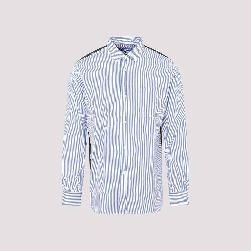 JUNYA WATANABE  Camicia Uomo Junya Watanabe Cotone Blu a Righe e Quadri Moda