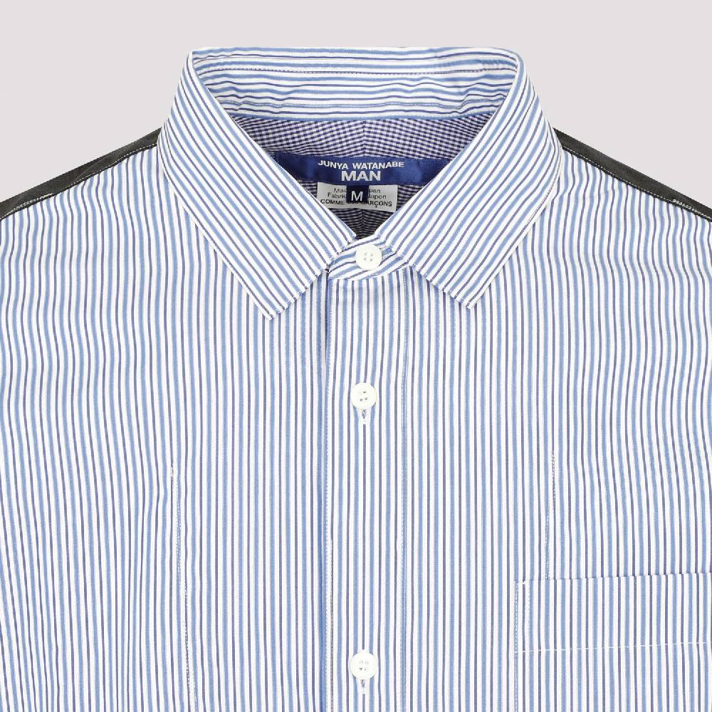 JUNYA WATANABE  Camicia Uomo Junya Watanabe Cotone Blu a Righe e Quadri Moda