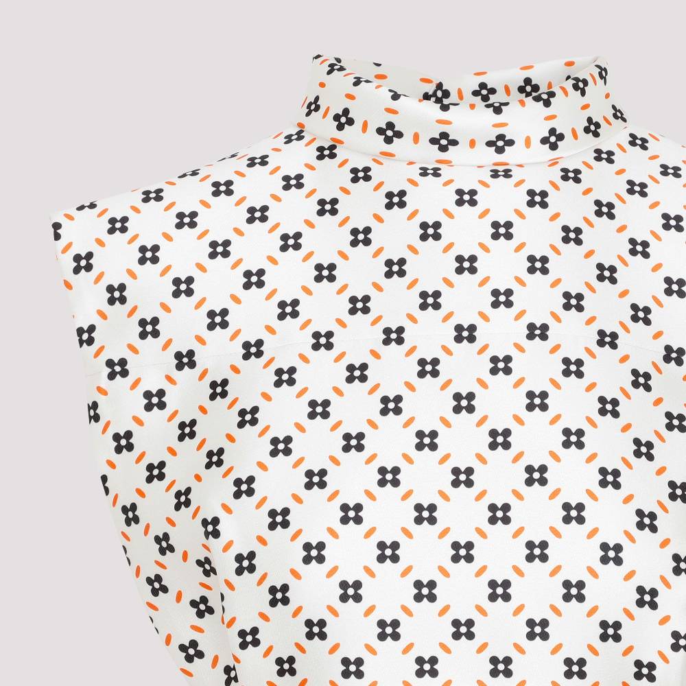 LANVIN  Top Senza Maniche con Collo Alto Floreale LANVIN In Saldo