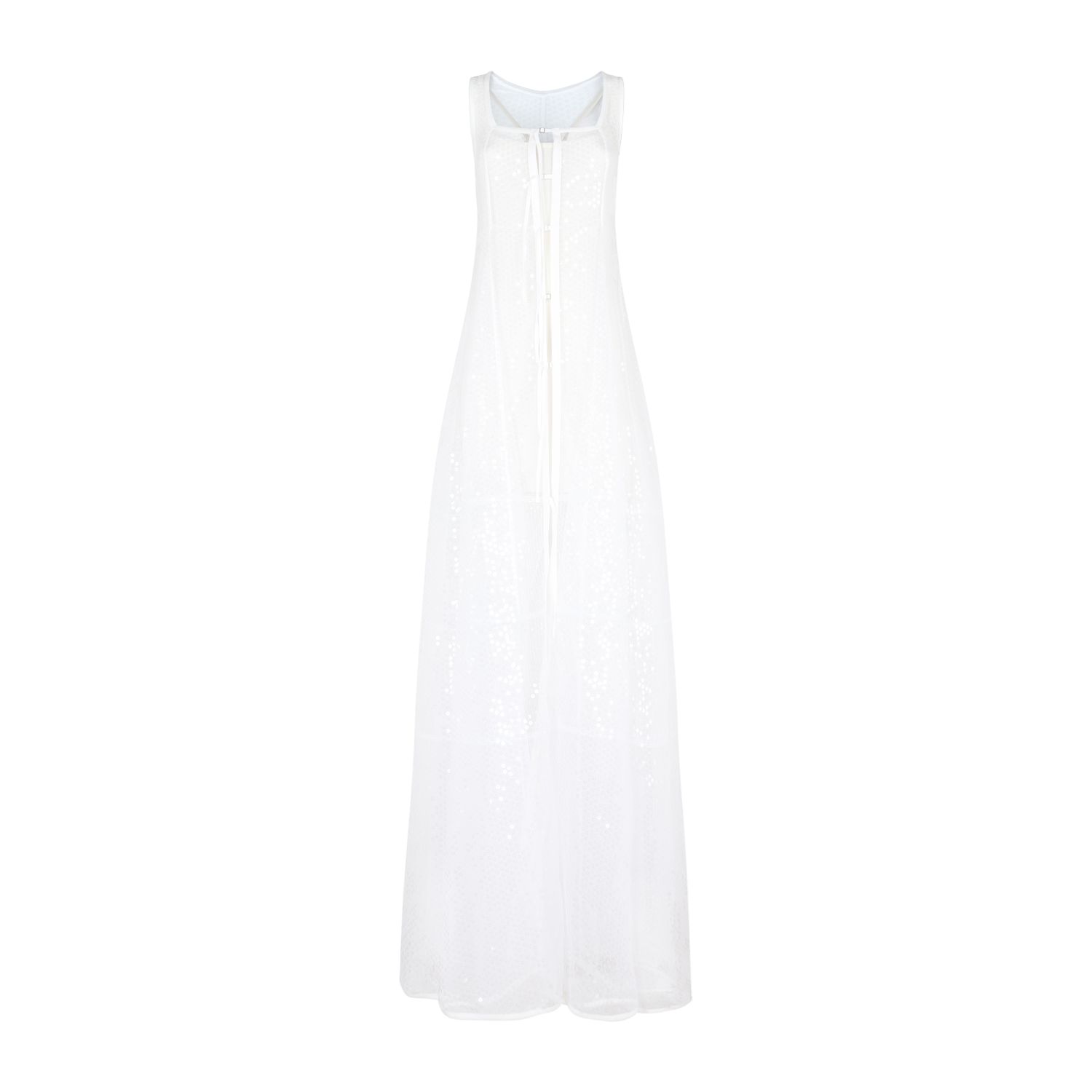 JACQUEMUS  Abito A-Line in Pizzo Bianco Dentelle di Jacquemus