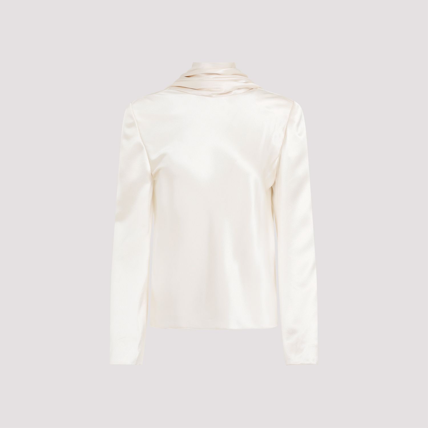 SAINT LAURENT  Blusa Drappeggiata in Seta Saint Laurent - Color Carne Vendita