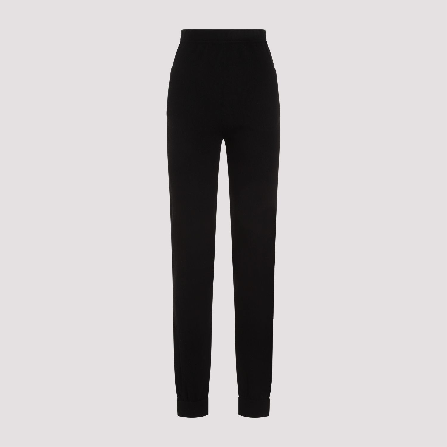 SAINT LAURENT  Leggings in Cashmere Nero a Vita Alta Saint Laurent Spedizione Gratuita