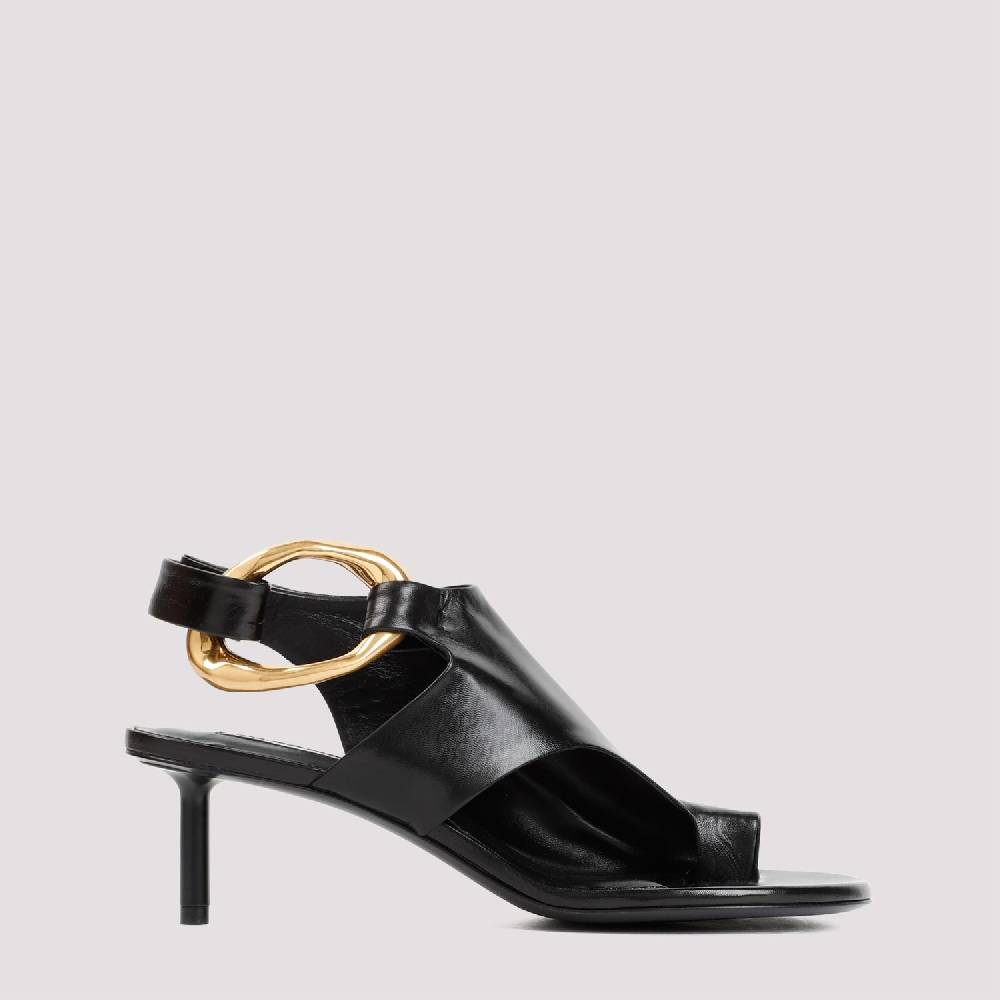 JIL SANDER  Décolleté Slingback in Pelle Nera Jil Sander con Tacco 5cm Soddisfazione Garantita
