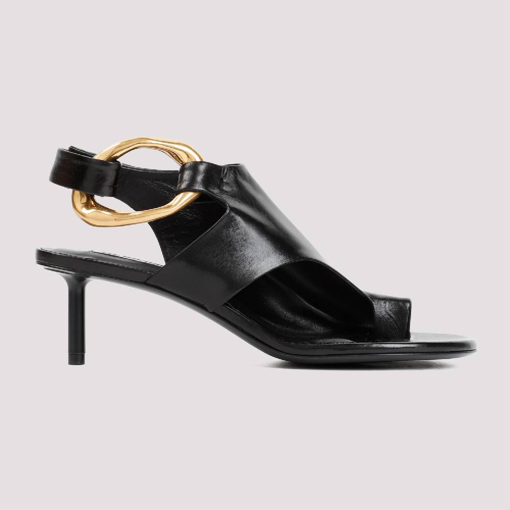 JIL SANDER  Décolleté Slingback in Pelle Nera Jil Sander con Tacco 5cm Soddisfazione Garantita