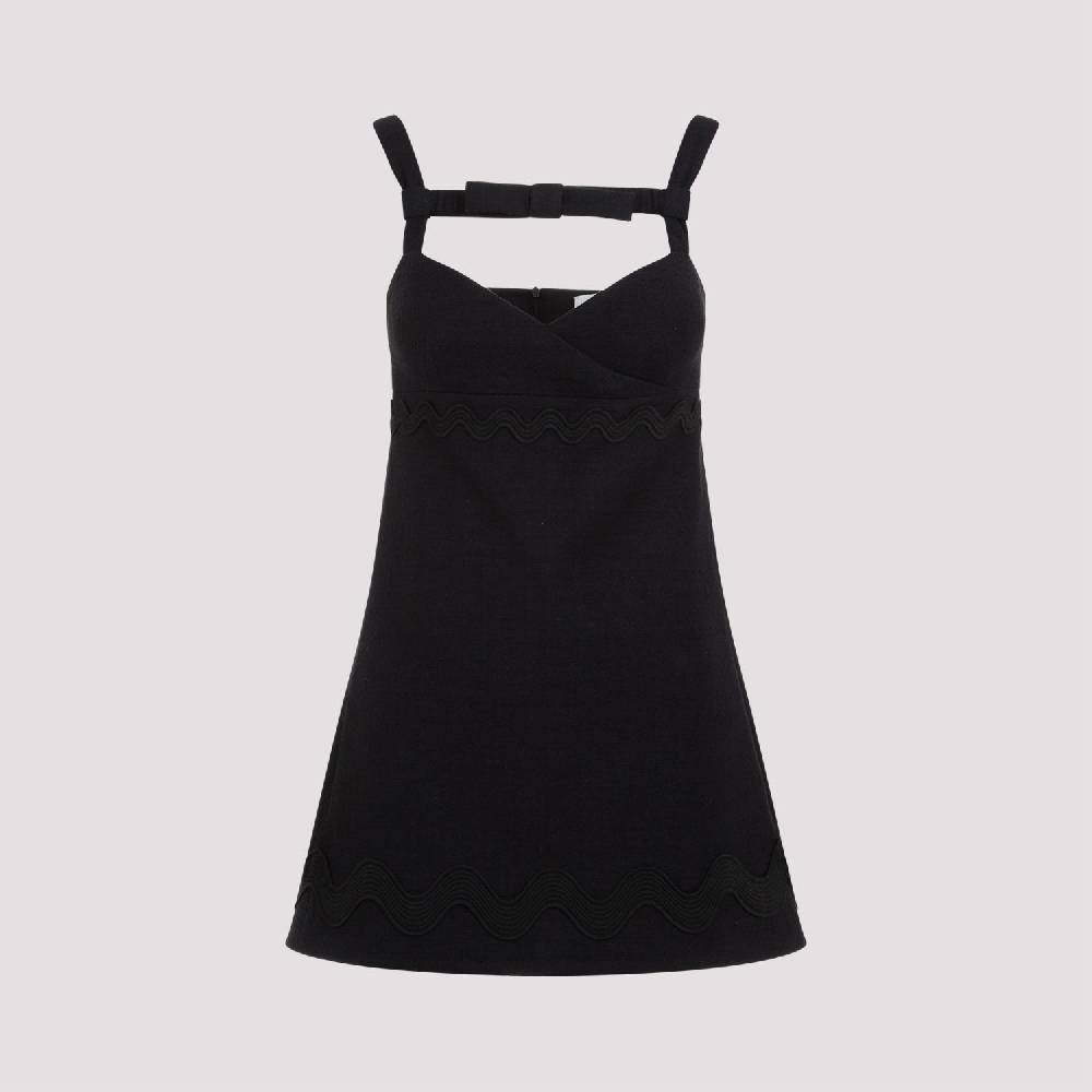 PATOU  Abito Mini Nero in Cotone con Fiocco PATOU Consegna Veloce