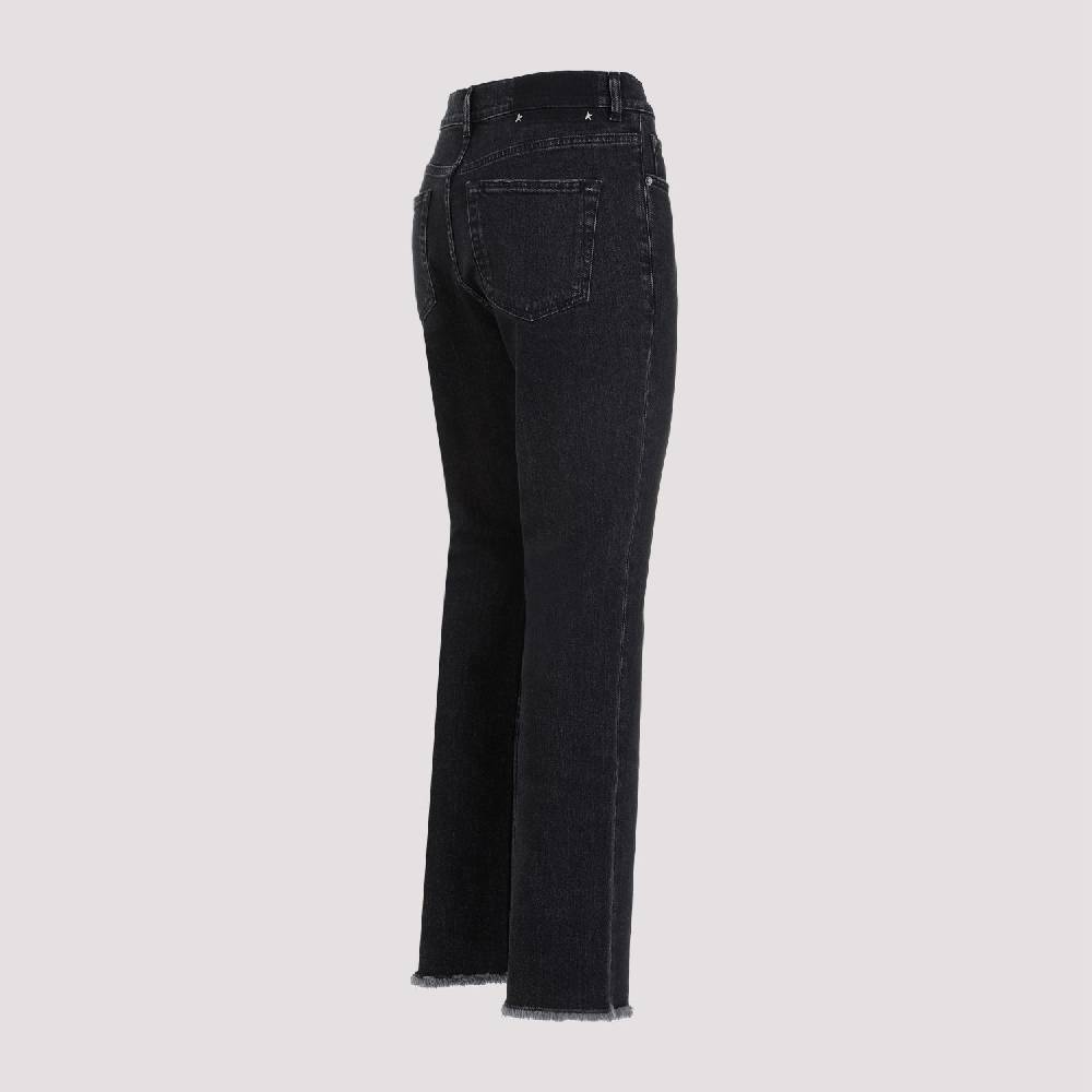 GOLDEN GOOSE  Jeans Svasati Cropped Cotone Nero Golden Goose Promozione Limitata