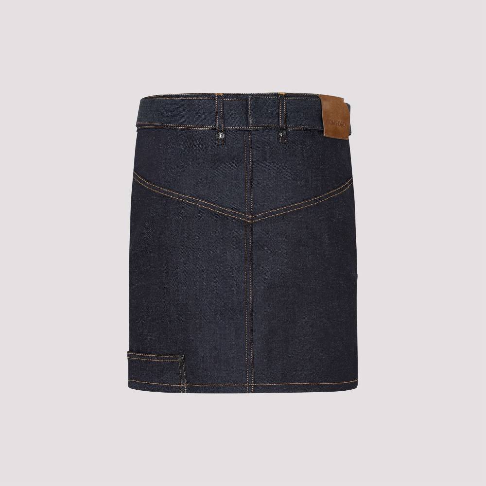 TOM FORD  Gonna Denim Blu in Cotone Misto Tom Ford Fino Al -60%