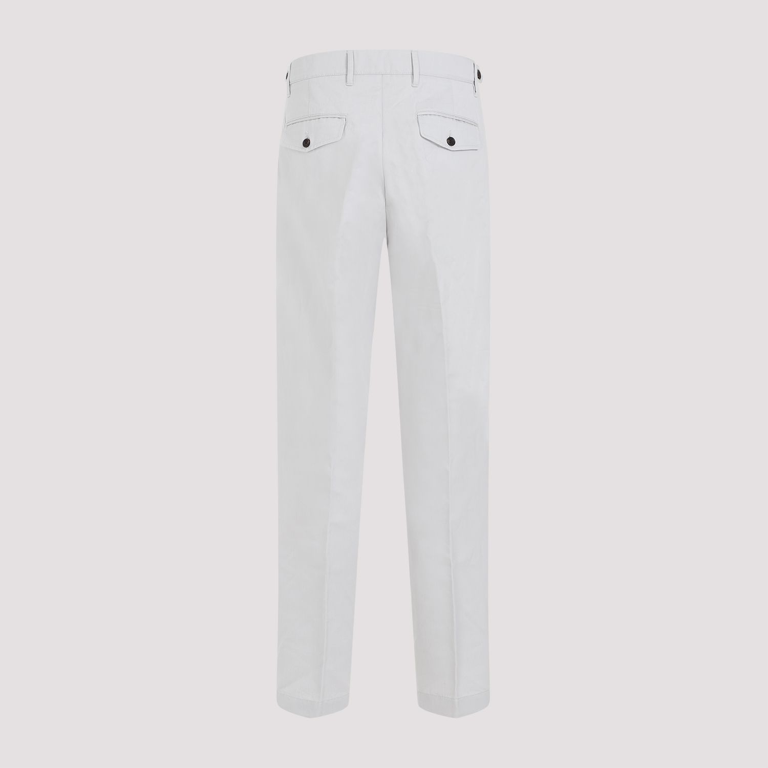 DUNHILL  Chino Piegati Grigio Cotone-Lino Uomo Dunhill Convenienza