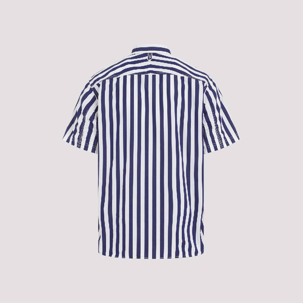 JUNYA WATANABE  Camicia a Righe Cotone Junya Watanabe - Bianco/Marina Sconto