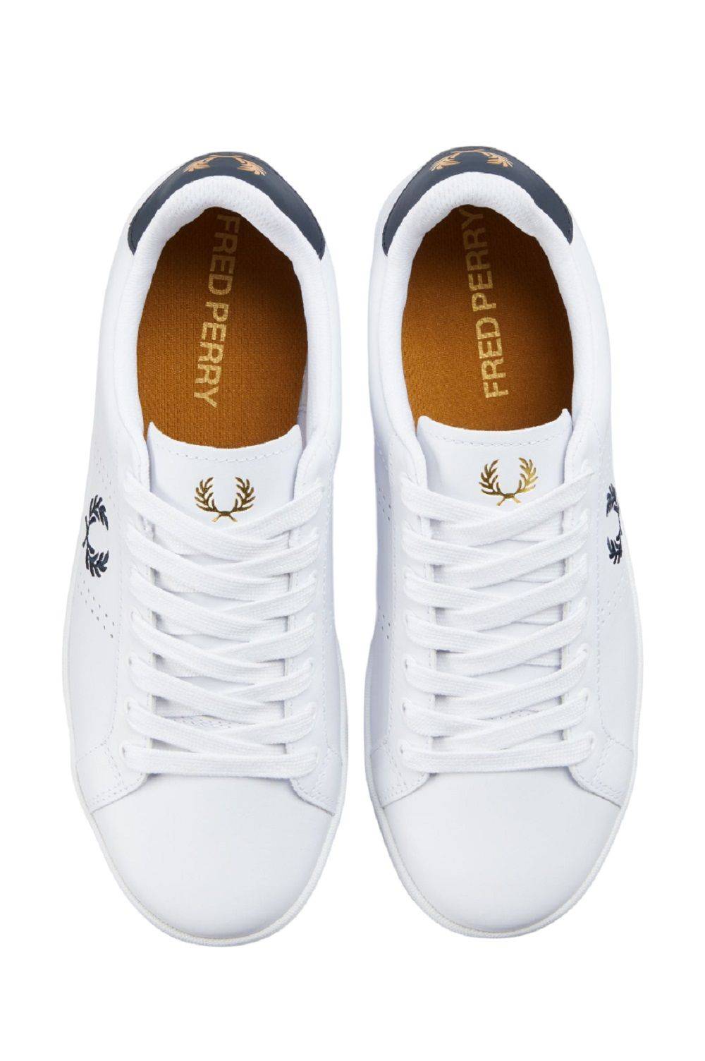 FRED PERRY  Sneakers in Pelle Bianca Fred Perry B721 - Scarpe Sportive da Uomo Economico