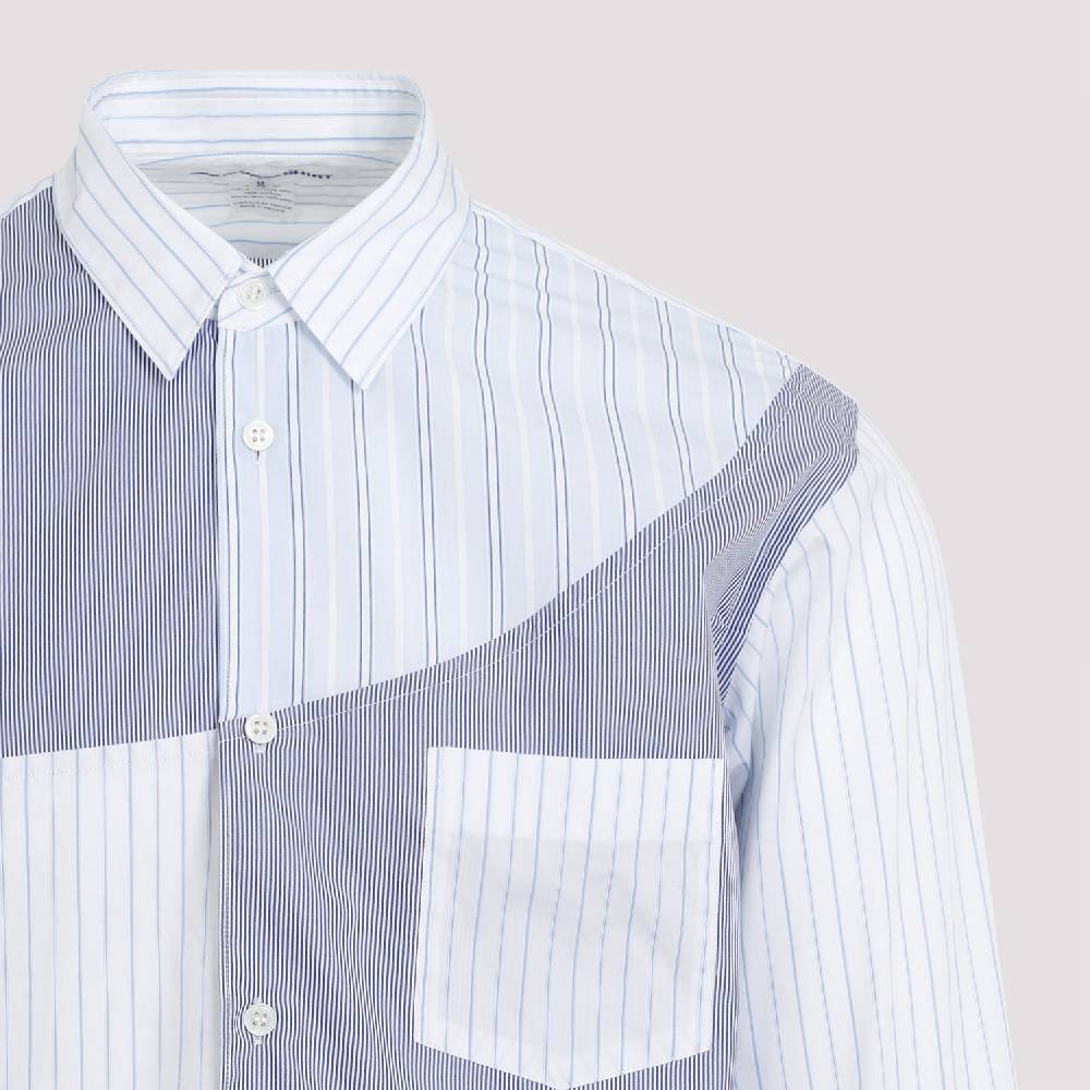 COMME DES GARÇONS SHIRT  Camicia Uomo Patchwork Blu in Cotone - COMME DES GARÇONS SHIRT Saldi