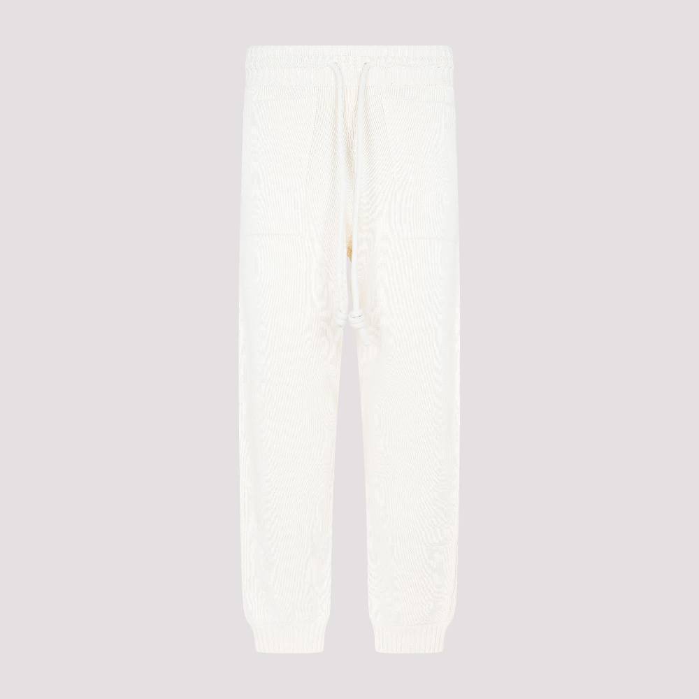 OFF-WHITE  Pantaloni Maglia Diag in Cotone Beige Off-White Vendita Economica