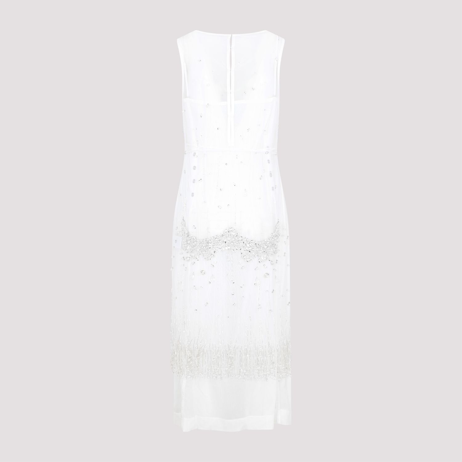 BOTTEGA VENETA  Abito Frange e Cristalli Bianco Bottega Veneta Saldi Di Fabbrica