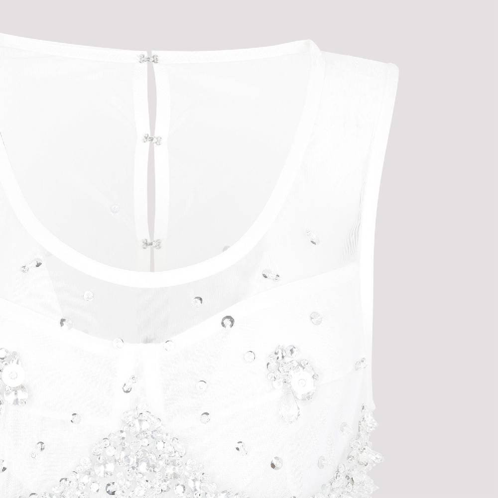 BOTTEGA VENETA  Abito Frange e Cristalli Bianco Bottega Veneta Saldi Di Fabbrica