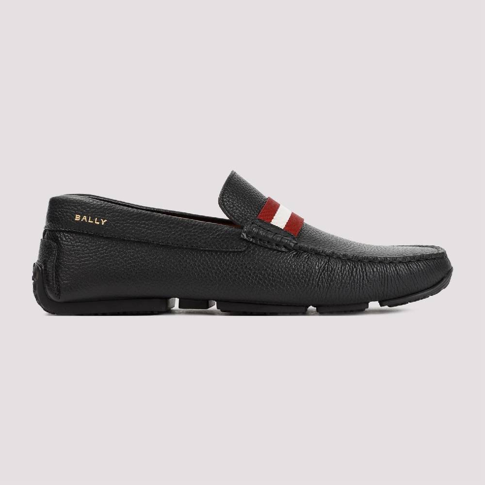 BALLY  Mocassini da Uomo in Vitello Nero Grana Bally Nuova