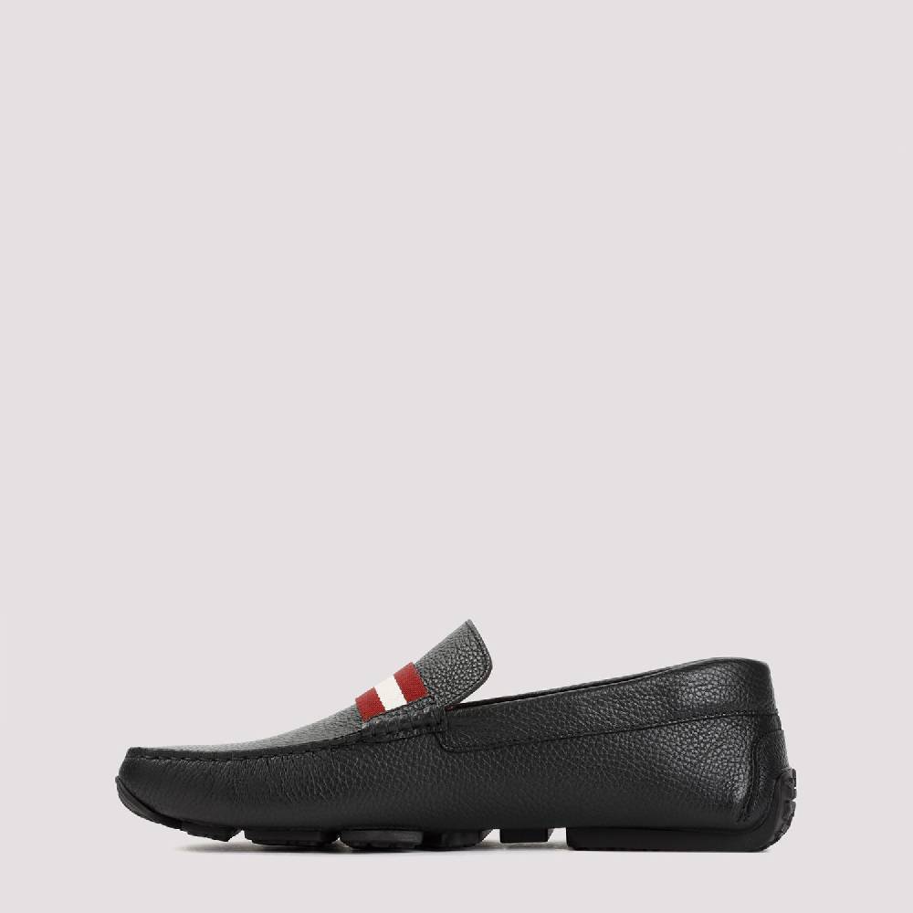 BALLY  Mocassini da Uomo in Vitello Nero Grana Bally Nuova