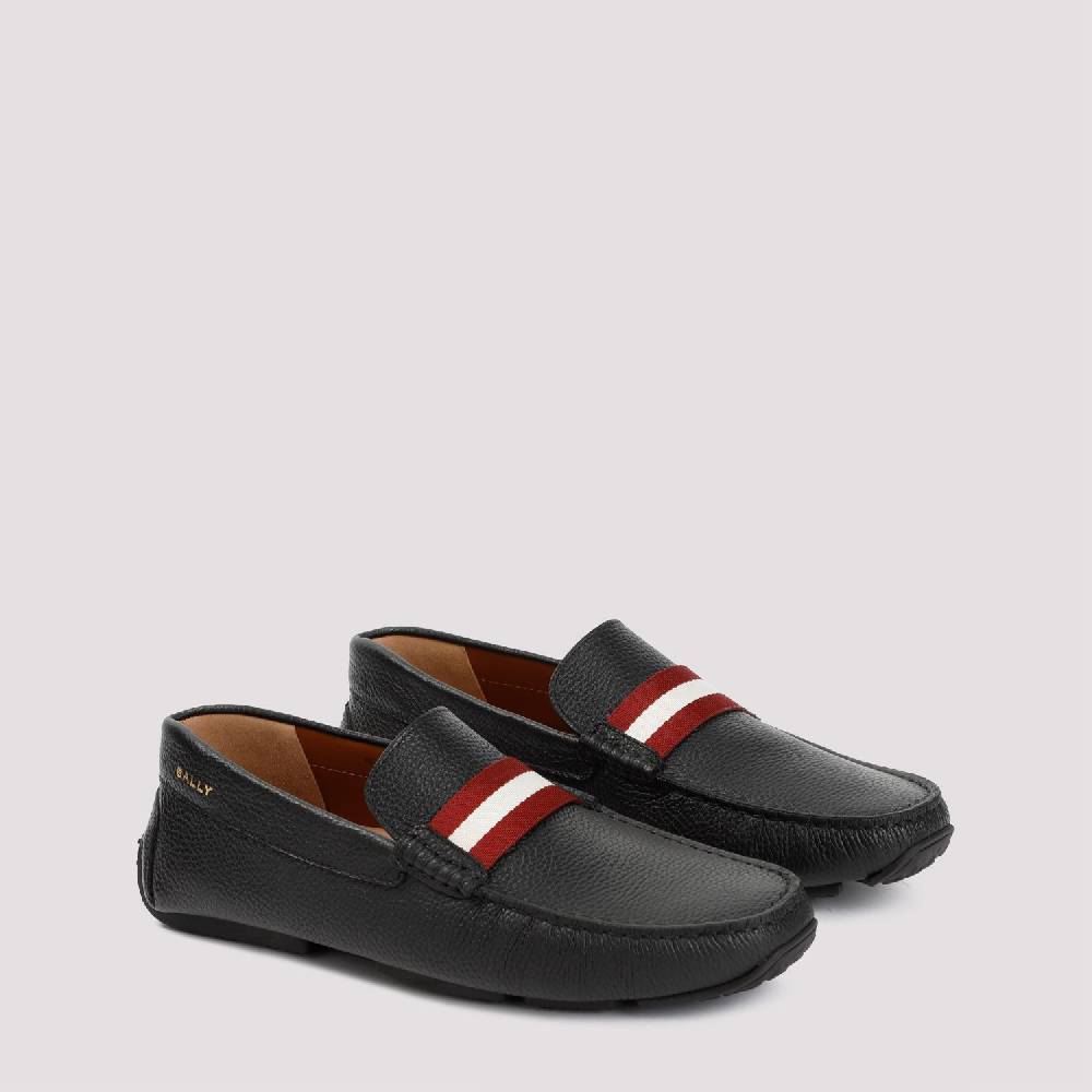 BALLY  Mocassini da Uomo in Vitello Nero Grana Bally Nuova
