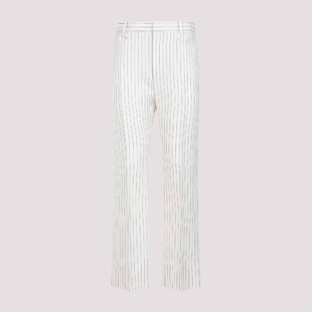 TOM FORD  Pantaloni a Righe con Vita Alta TOM FORD - Tonalità Nude & Neutre 2025