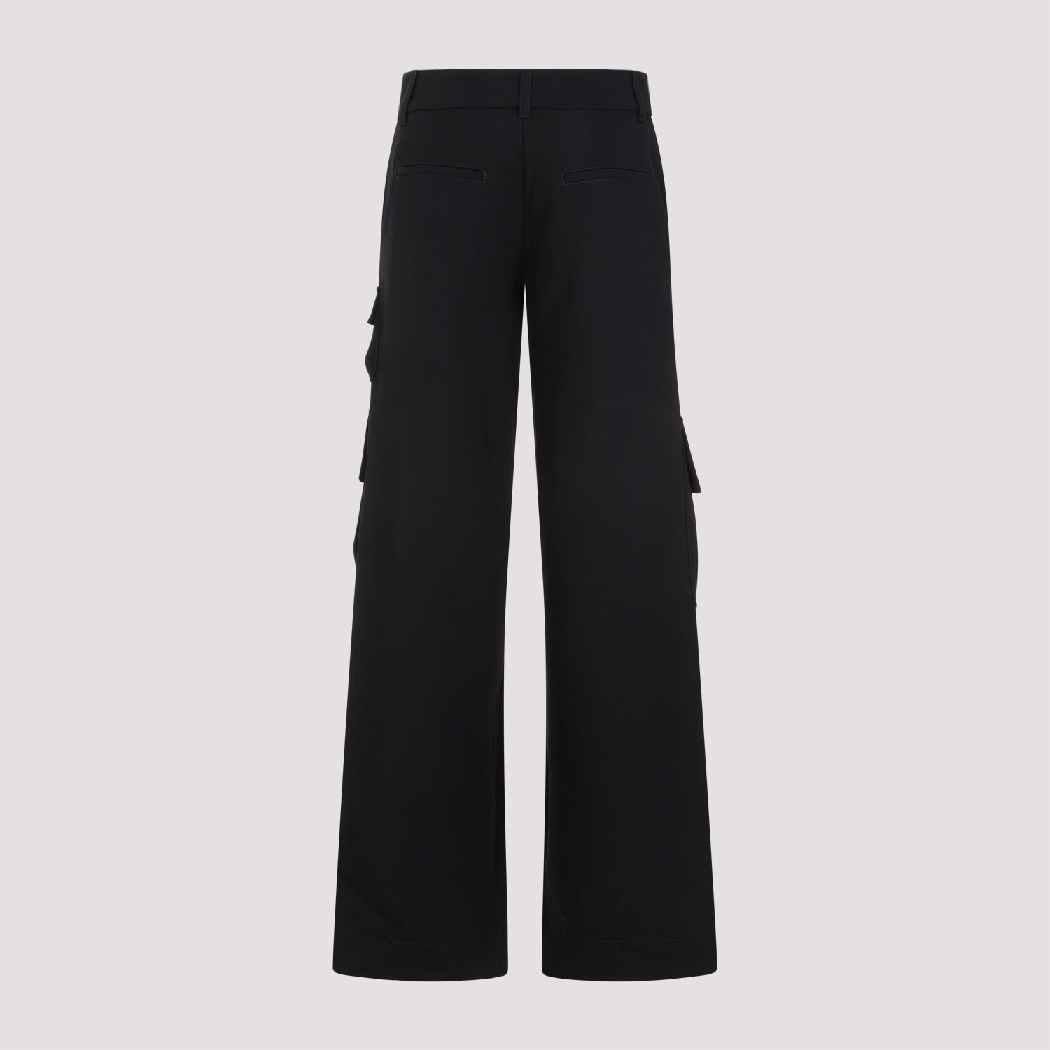 OFF-WHITE  Pantaloni Cargo in Lana Vergine Off-White per Donna Italy