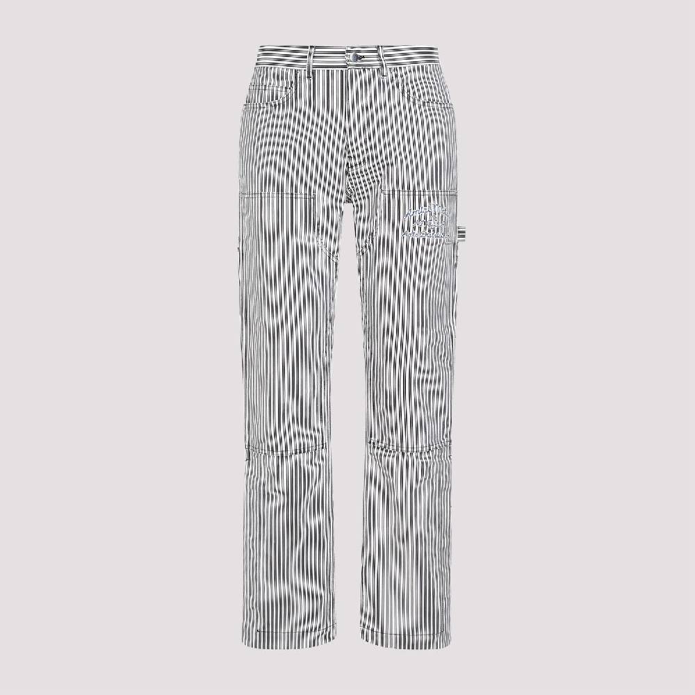 AMIRI  Pantaloni Carpenter in Cotone a Righe Nere Amiri Italia