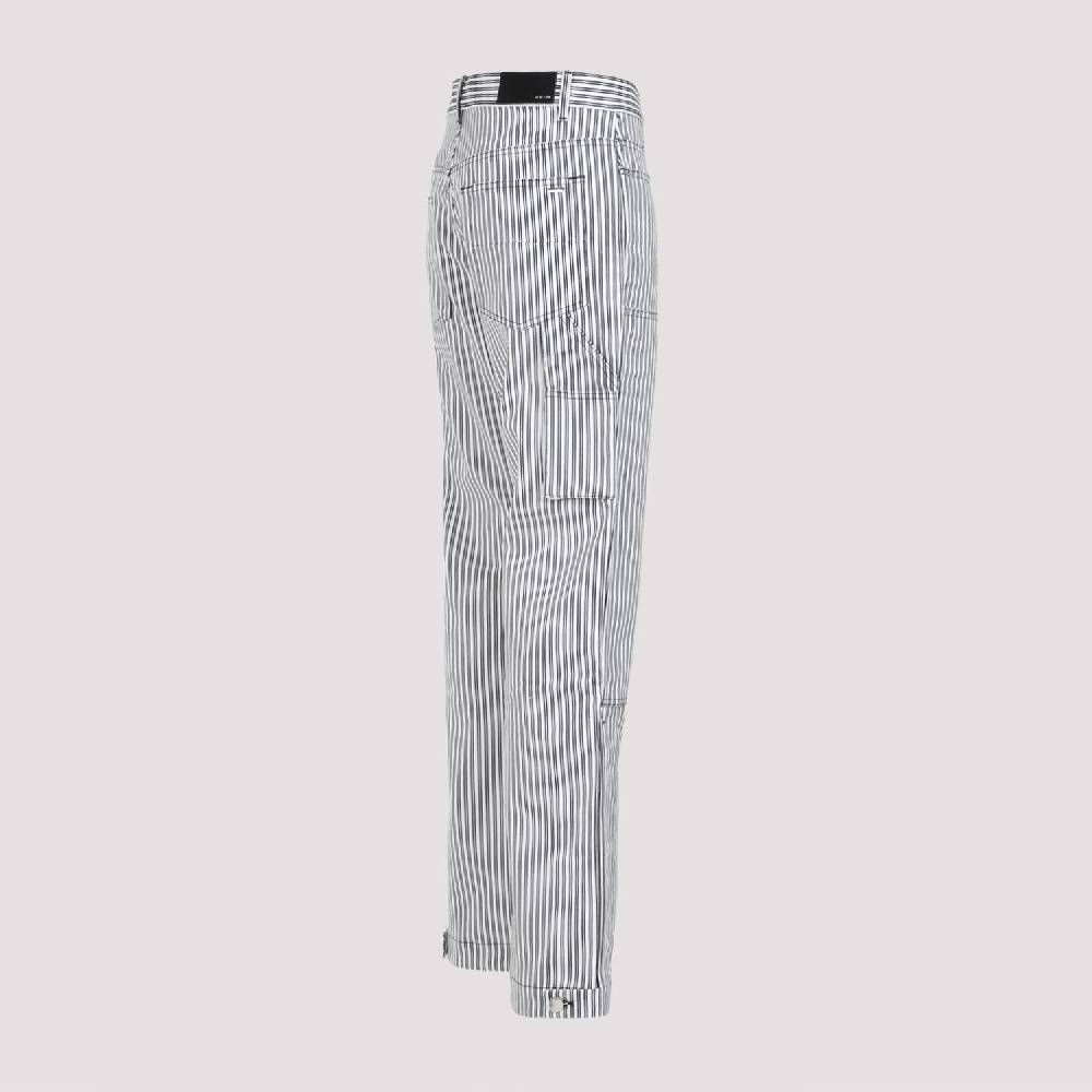 AMIRI  Pantaloni Carpenter in Cotone a Righe Nere Amiri Italia