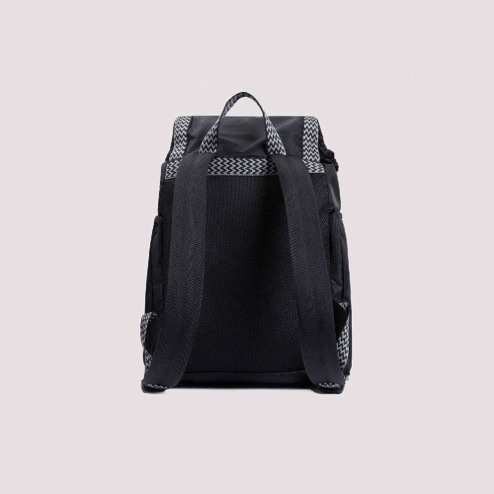 LANVIN  Zaino LANVIN Curb in Nylon Nero con Spallacci Regolabili Promozione