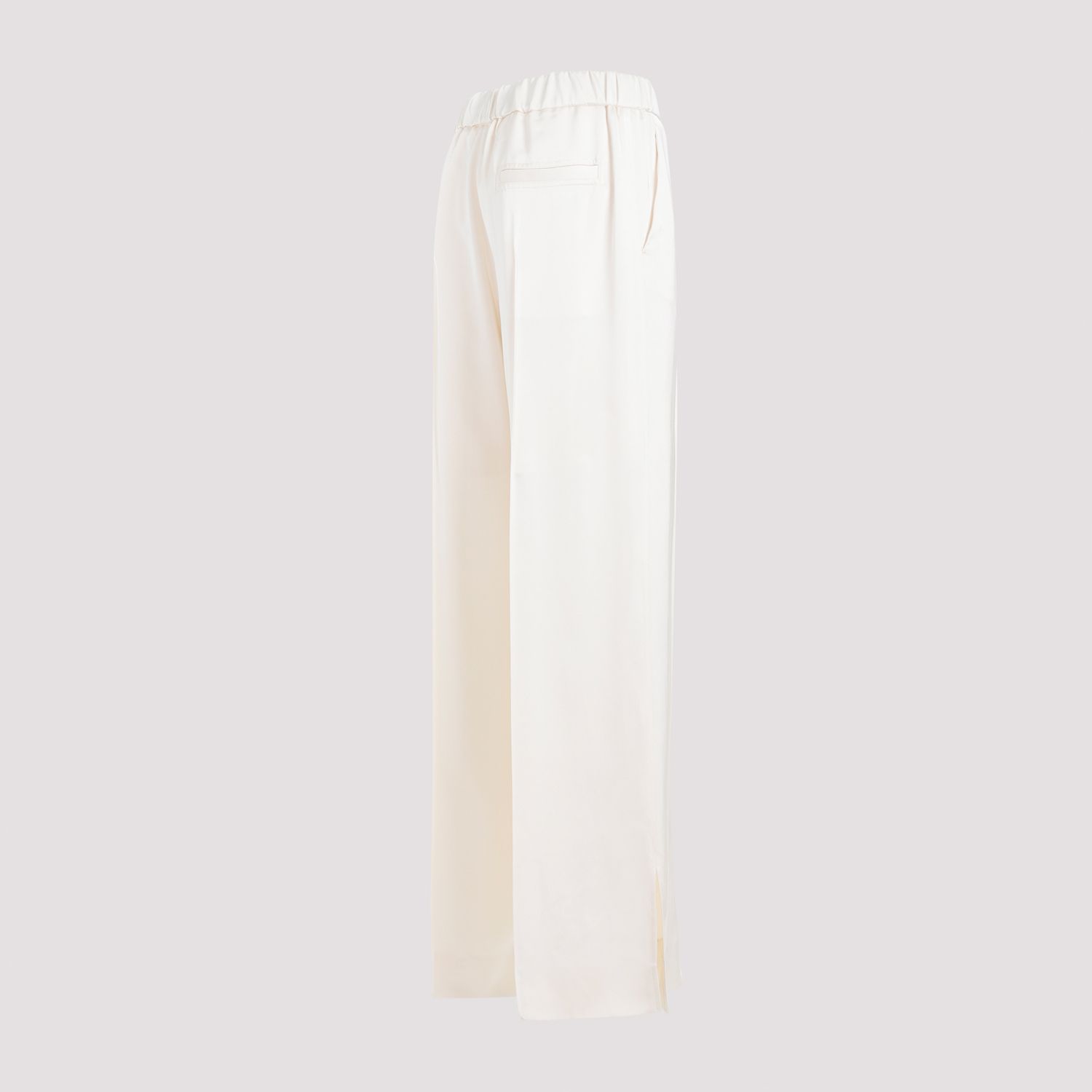 JIL SANDER  Pantaloni Dritti Viscosa Color Carne da Donna JIL SANDER Pezzi Unici