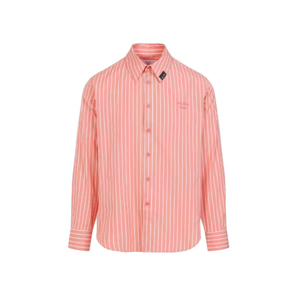 MARTINE ROSE Camicia a Righe Giallo & Arancio in Cotone per Uomo di Martine Rose