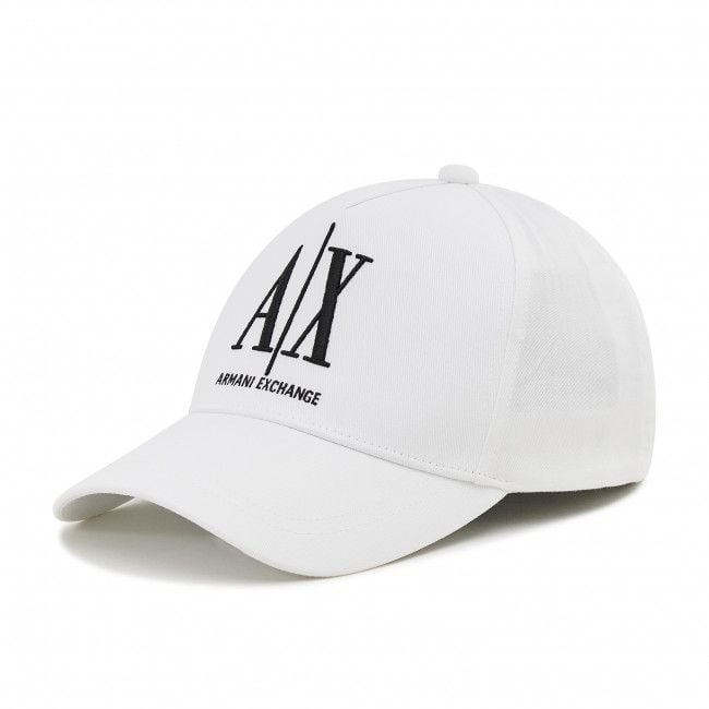 ARMANI EXCHANGE  Cappellino da Baseball Bianco in Cotone Armani Exchange Uomo Consegna Veloce