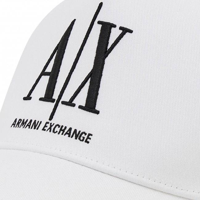 ARMANI EXCHANGE  Cappellino da Baseball Bianco in Cotone Armani Exchange Uomo Consegna Veloce