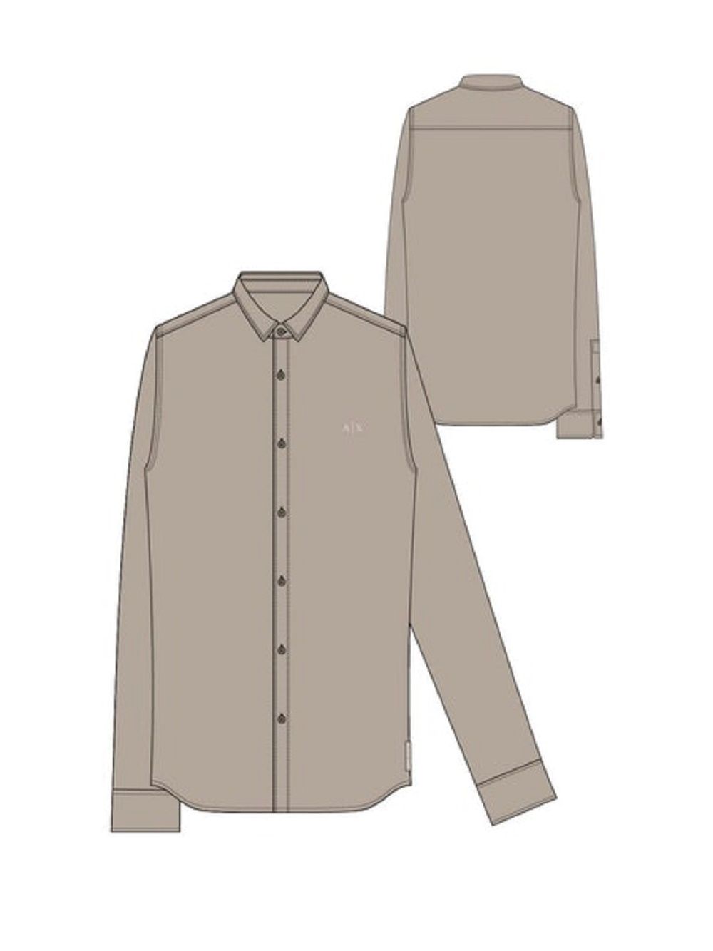 ARMANI EXCHANGE  Camicia di Lino Beige Uomo Armani Exchange Sottocosto