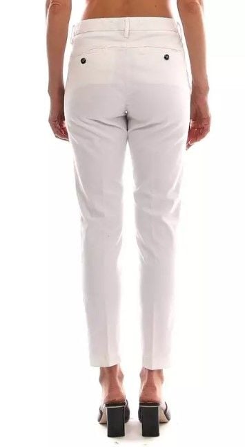 ROY ROGER'S  Pantaloni in Gabardina Stretch Bianchi ROY ROGER'S - Donna Economico