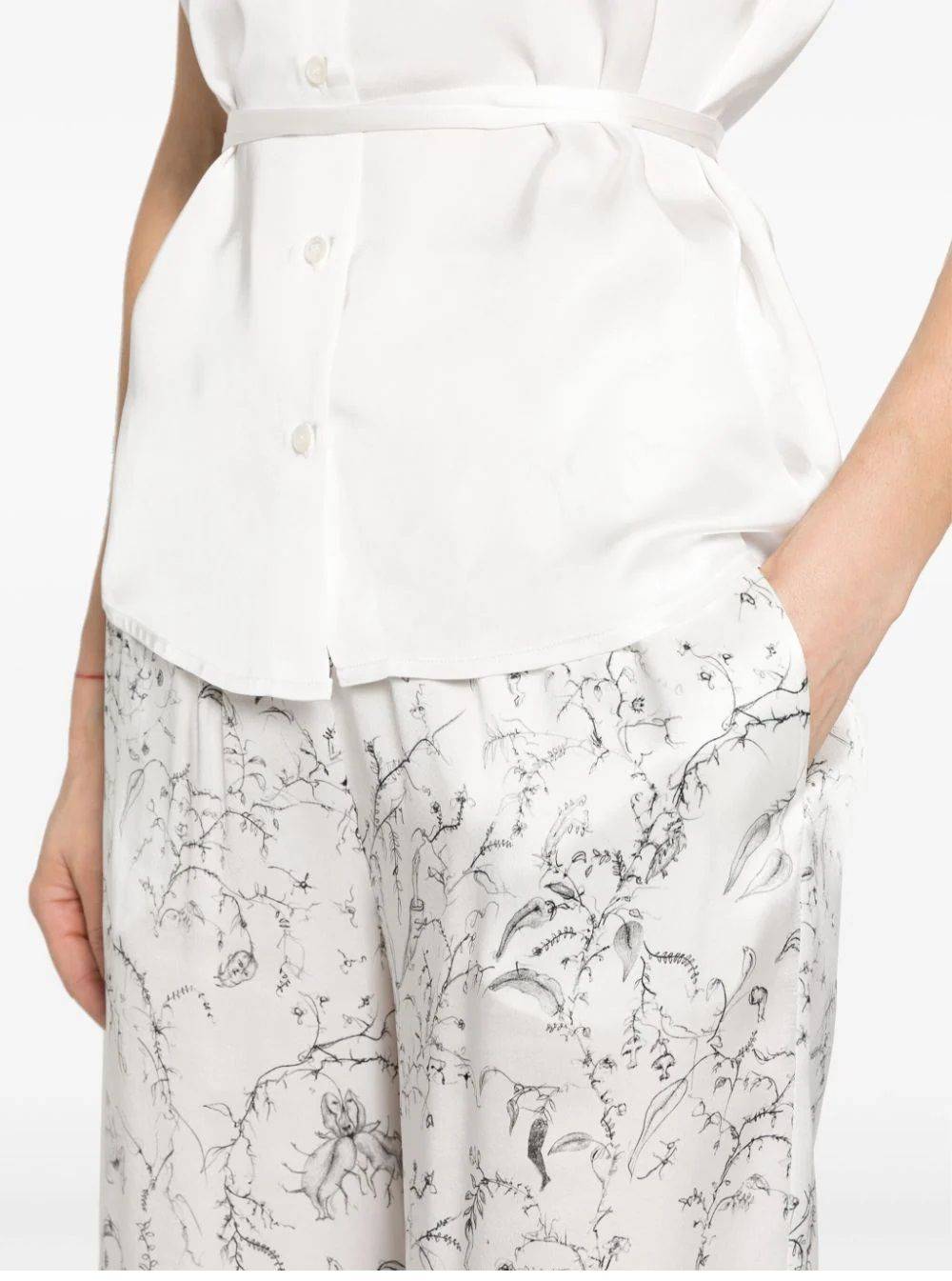 FABIANA FILIPPI  Pantaloni di Seta Bianchi da Donna Fabiana Filippi In Vendita