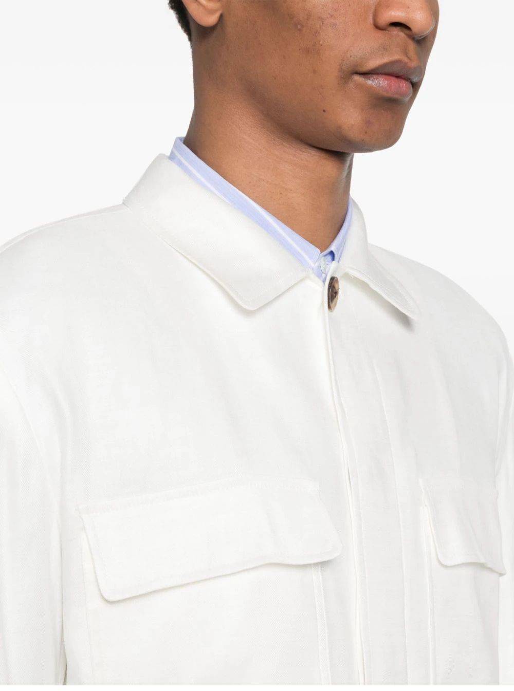 LARDINI  Giacca da Uomo Lardini in Misto Lino Bianca Offerte