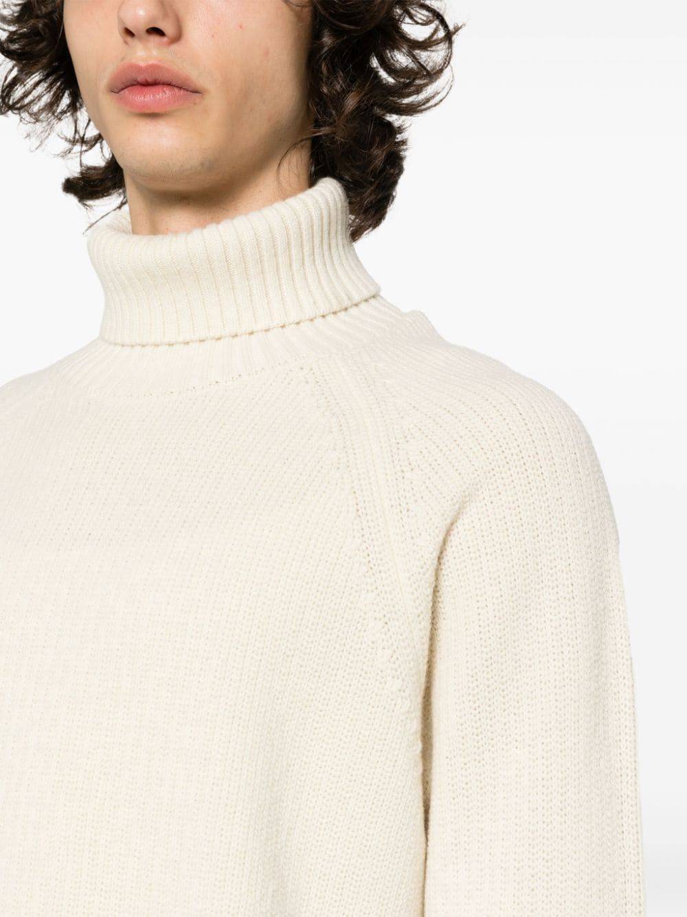 TEN C  Maglione Dolcevita Bianco da Uomo TEN C 100% Lana Hotsell