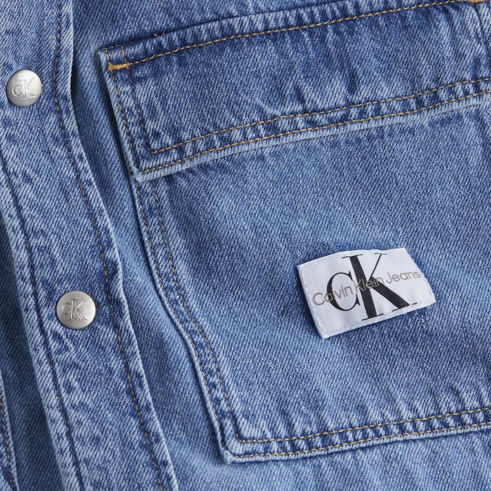 CALVIN KLEIN  Camicia Blu di Cotone Calvin Klein Uomo Vendita Economica