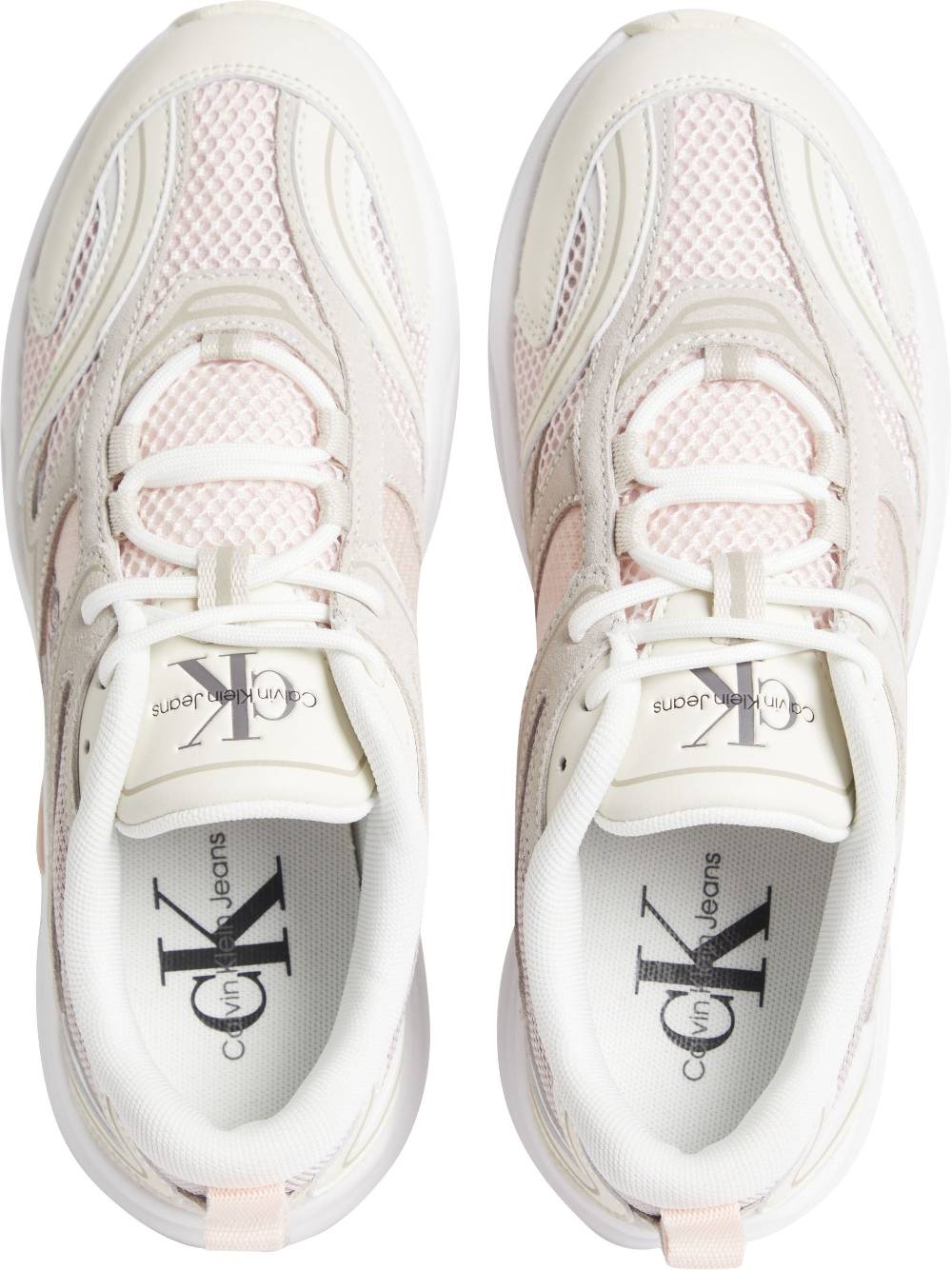 CALVIN KLEIN  Sneakers Donna Calvin Klein Rosa in Poliestere Saldi Di Fabbrica