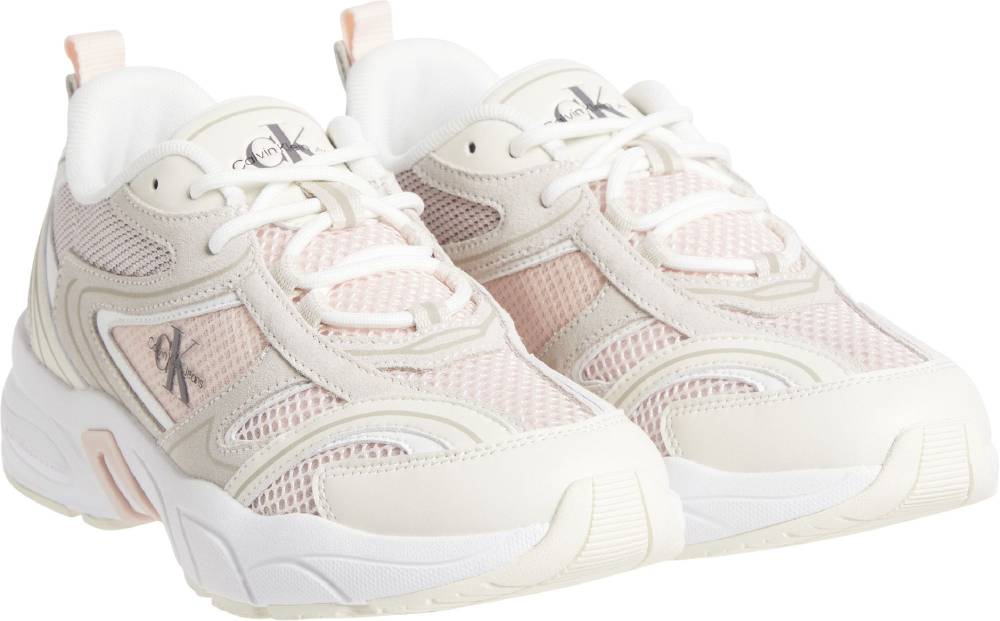 CALVIN KLEIN  Sneakers Donna Calvin Klein Rosa in Poliestere Saldi Di Fabbrica