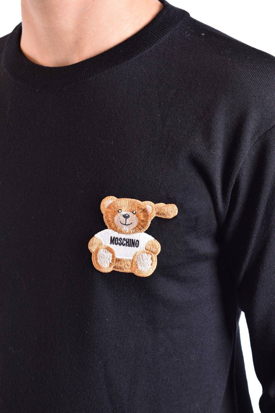 MOSCHINO  Maglione di Lana Nero Moschino Uomo V0902 7000555 Vendite Flash