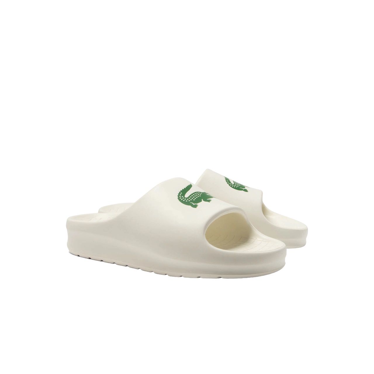 LACOSTE  Sandali Slide Lacoste Crema da Uomo - 100% Poliestere Prezzo Ridotto