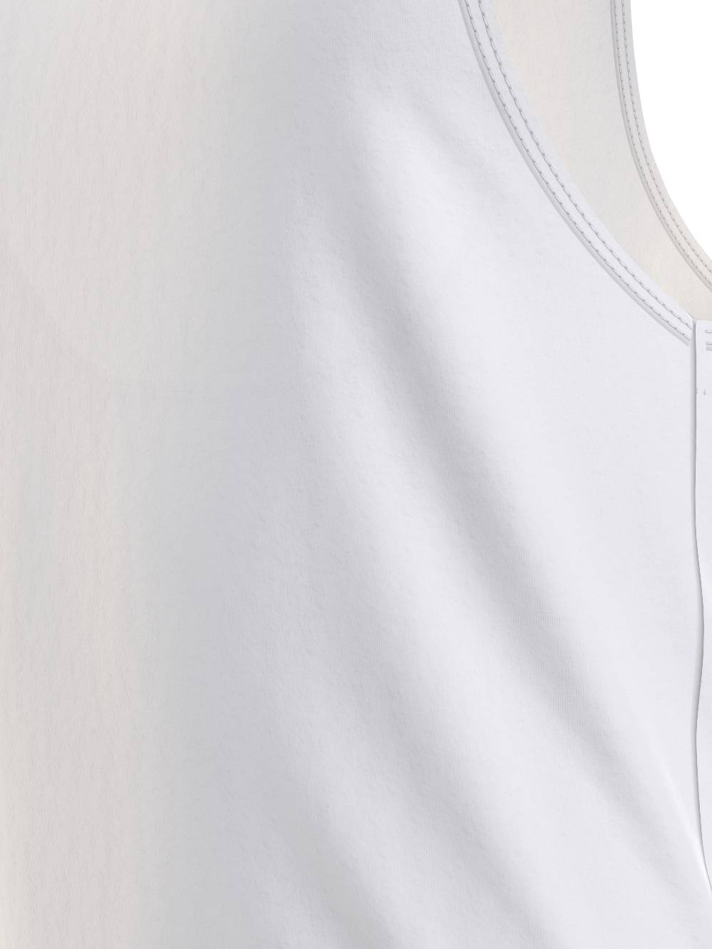 CALVIN KLEIN  T-Shirt Uomo Calvin Klein Bianca in Cotone e Lino Italia