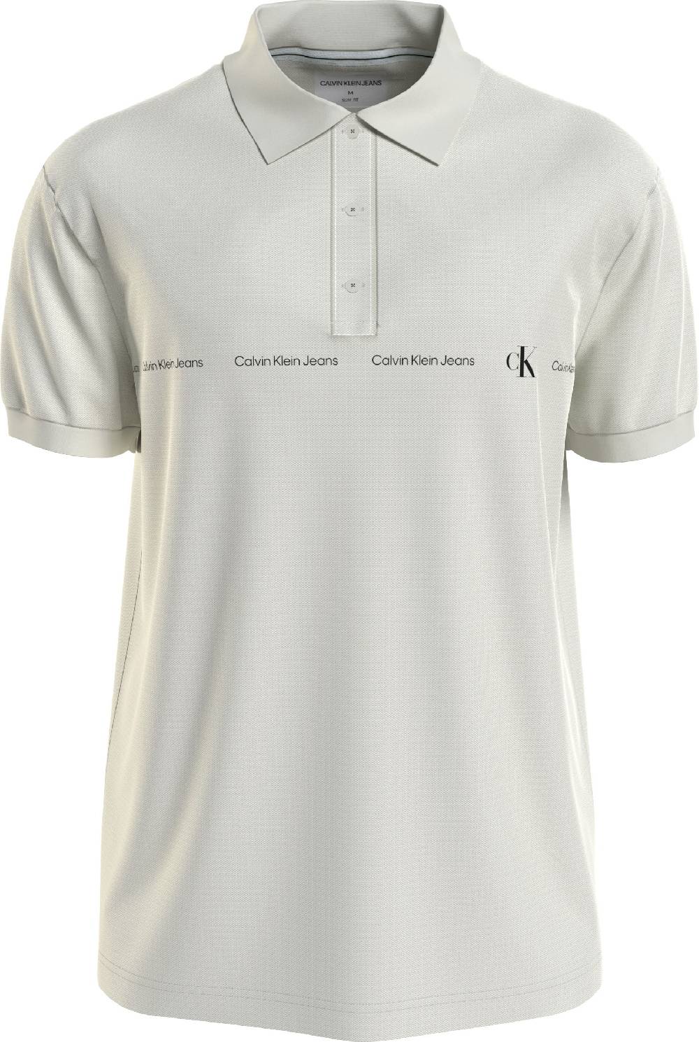 CALVIN KLEIN  Polo Calvin Klein Bianca in Cotone Elasticizzato Uomo