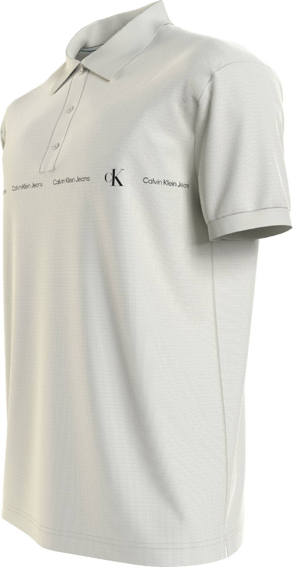 CALVIN KLEIN  Polo Calvin Klein Bianca in Cotone Elasticizzato Uomo Promozione