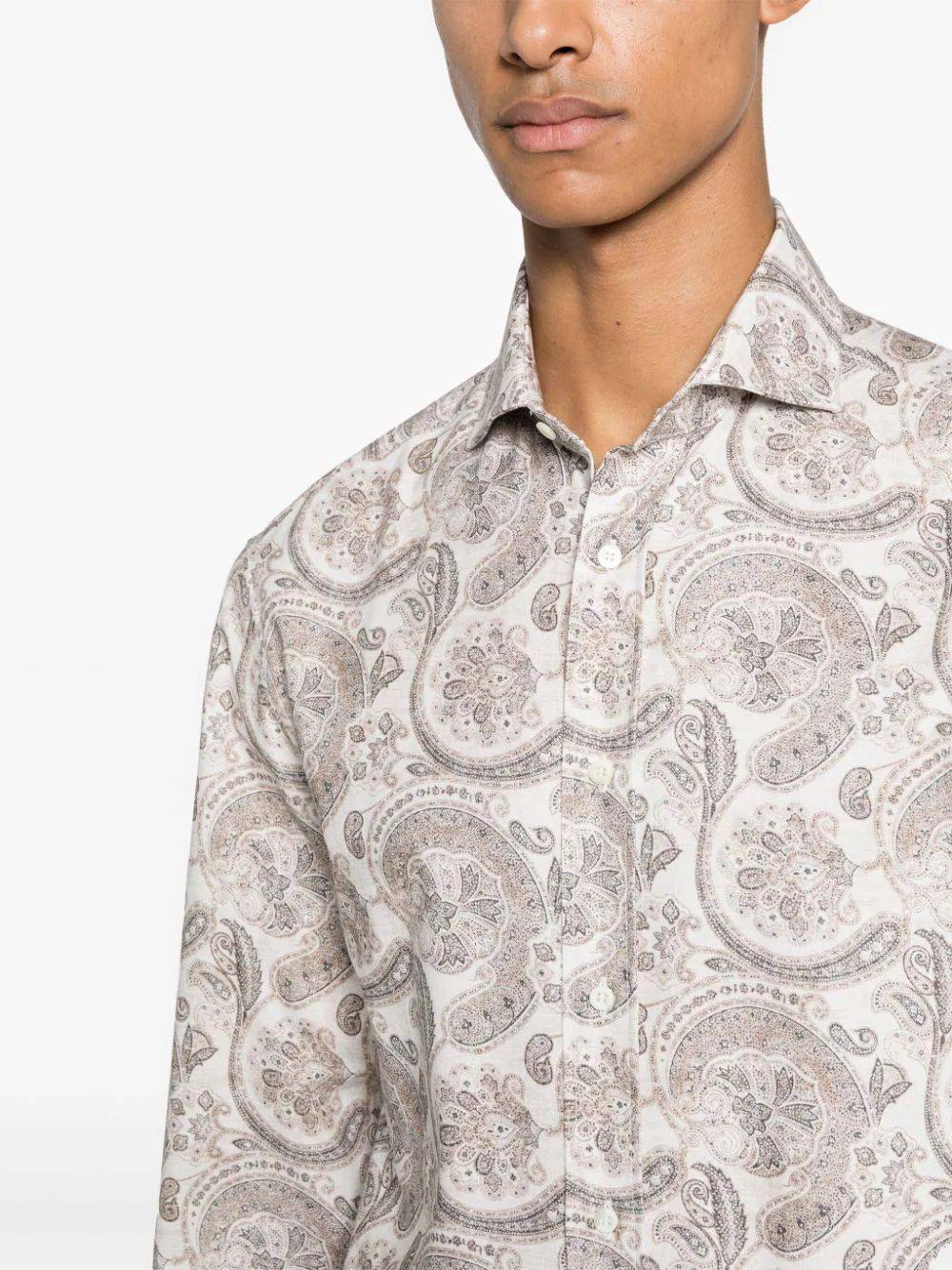 BRUNELLO CUCINELLI  Camicia Uomo Cotone Beige Brunello Cucinelli Promozione Limitata